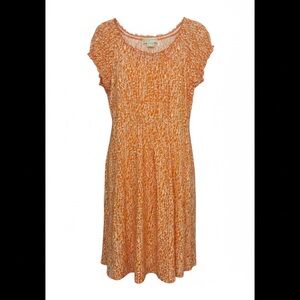 Michael Kors Orange Knit Short Sleeve Midi Dress